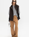 Washable Cashmere Oversized Easy T-Shirt, Heather Grey