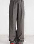 TIBI - Tropical Wool Marit Pull-on Pant, Dark Stone