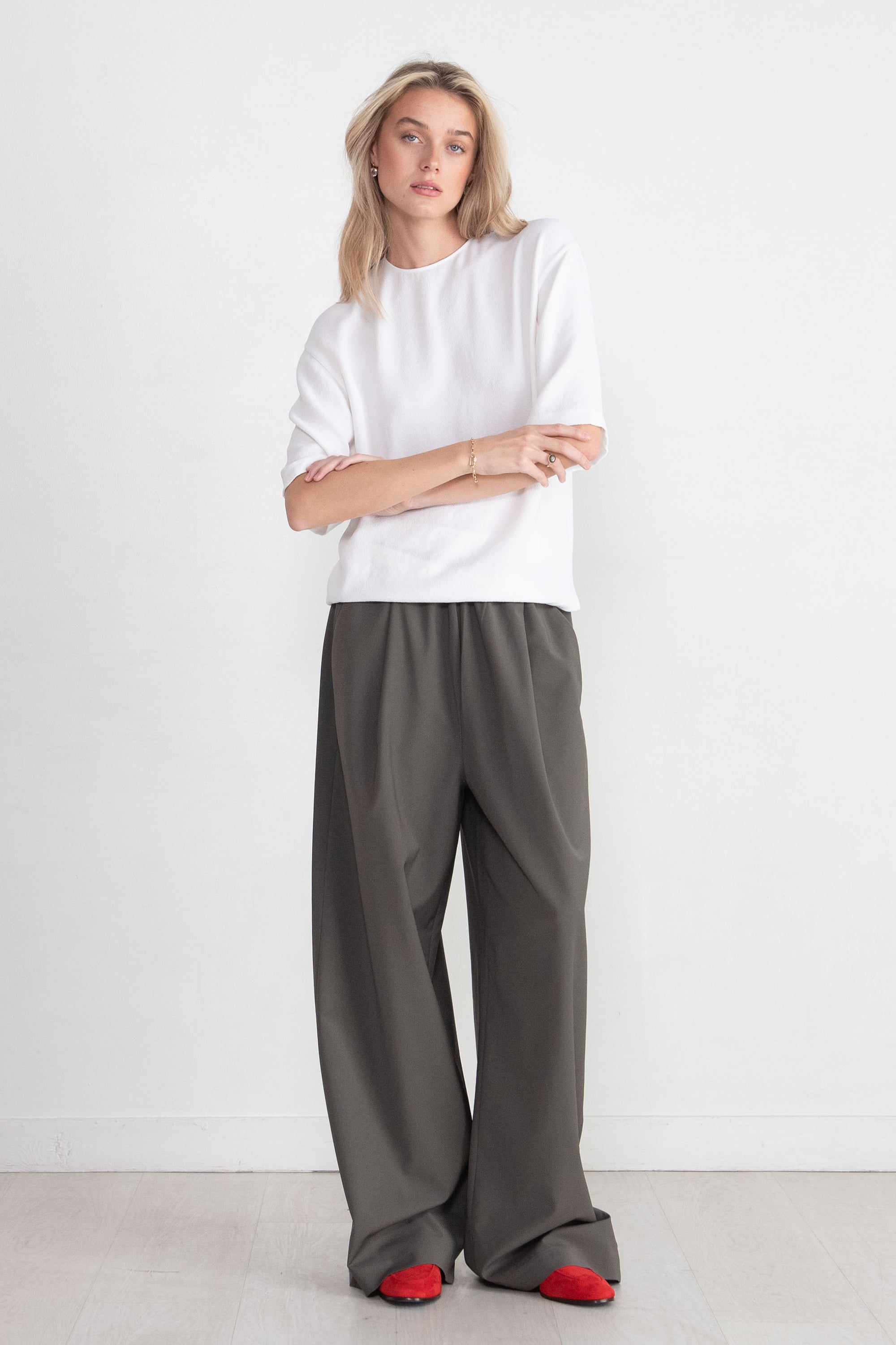 TIBI - Pebble Sable Easy T-Shirt, White
