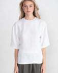 TIBI - Pebble Sable Easy T-Shirt, White