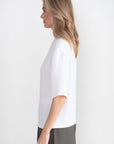 TIBI - Pebble Sable Easy T-Shirt, White