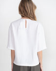 TIBI - Pebble Sable Easy T-Shirt, White