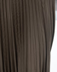 Nylon Pleating Sunray Pull On Skirt, Brown
