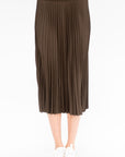 Nylon Pleating Sunray Pull On Skirt, Brown