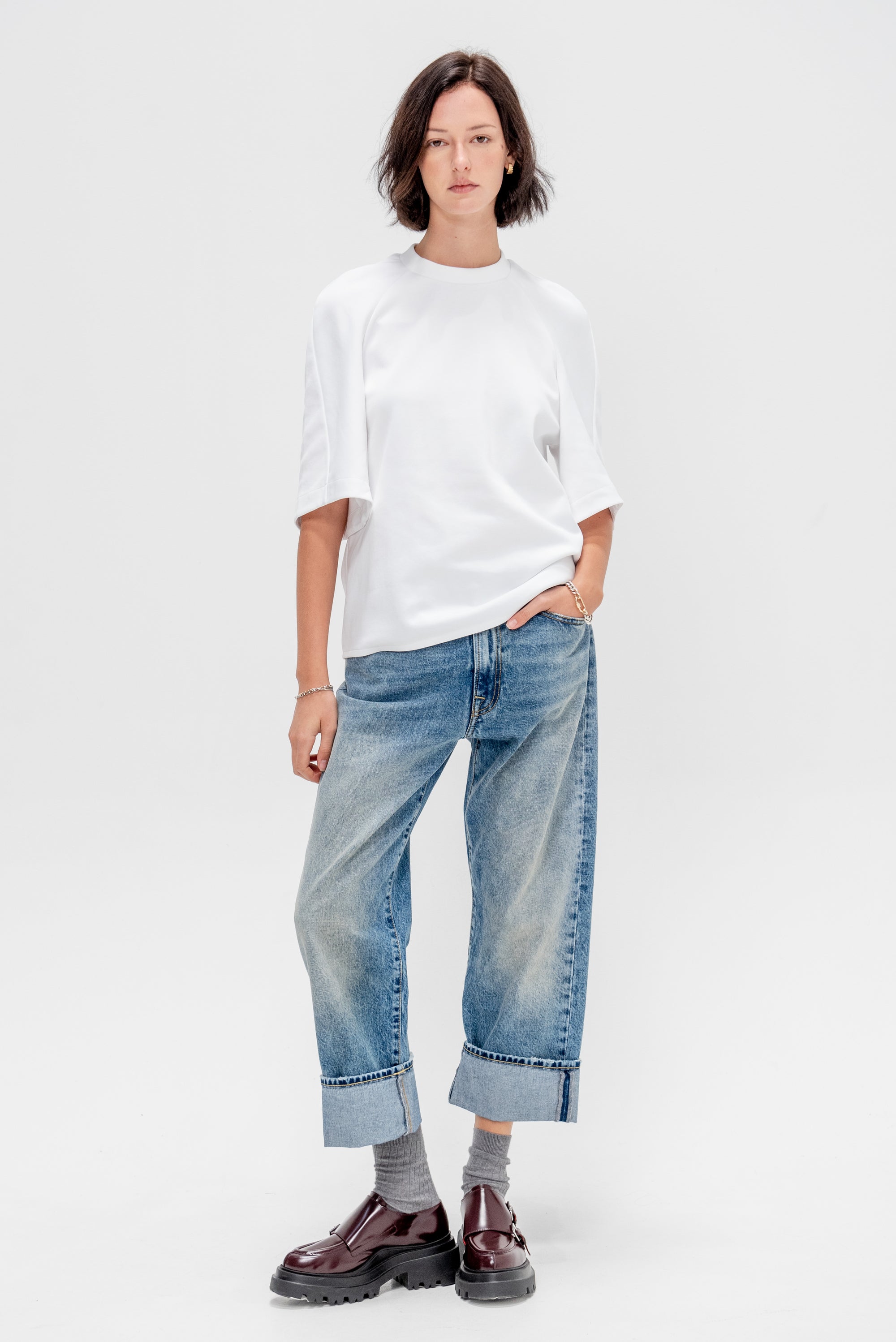 Active Knit Raglan Top, White
