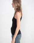 TIBI - Ribbed T-Shirt Tank, Black