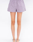 Garment Dyed Seersucker Pull On Shorts, Mauve Multi