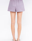 Garment Dyed Seersucker Pull On Shorts, Mauve Multi