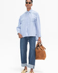 TIBI - Selvage Denim Alec Slouch Jean, Dark Denim