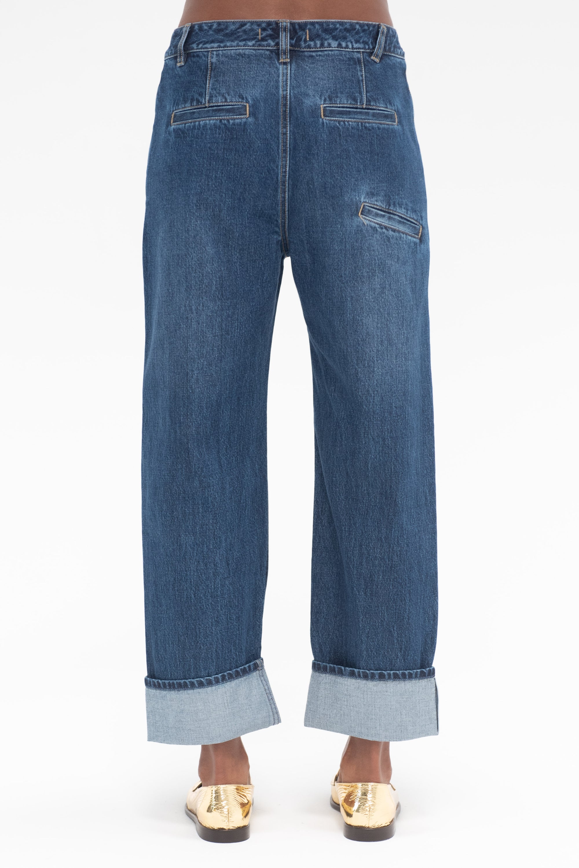 TIBI - Selvage Denim Alec Slouch Jean, Dark Denim