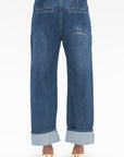 TIBI - Selvage Denim Alec Slouch Jean, Dark Denim