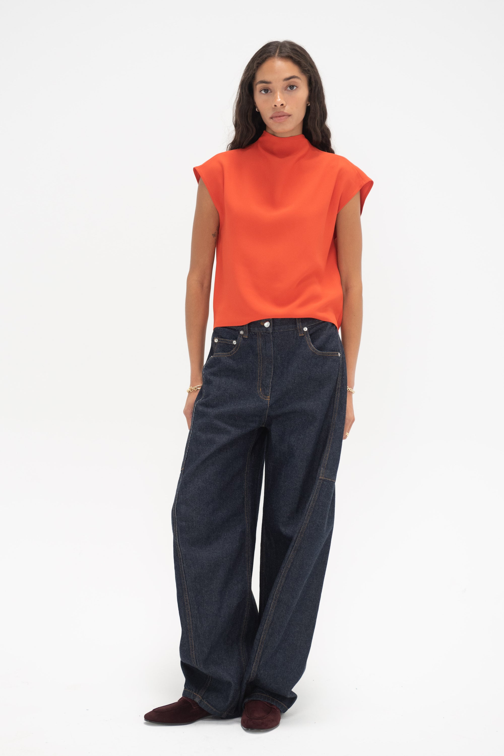 TIBI - Indigo Denim Sid Jean, Dark Denim