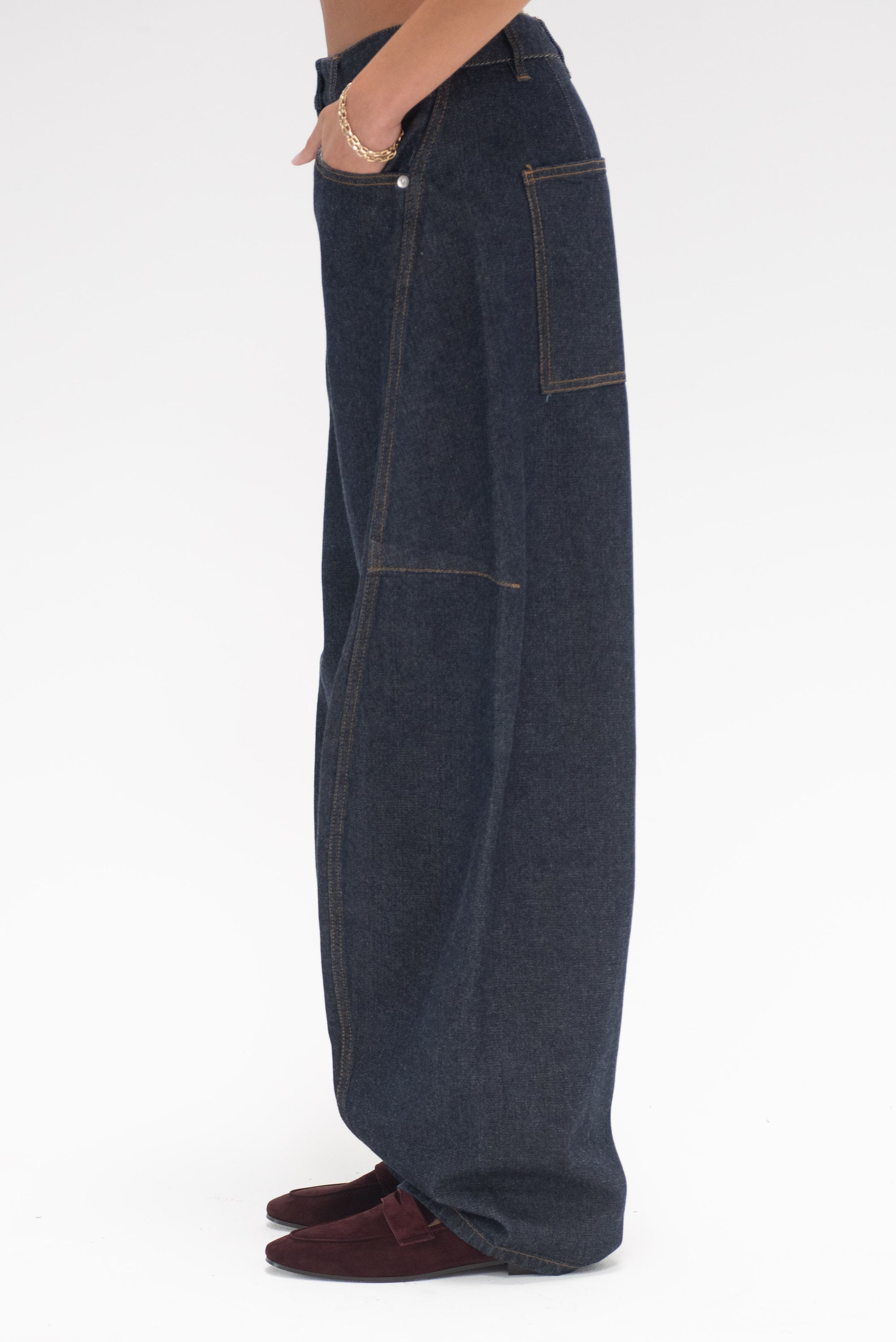 TIBI - Indigo Denim Sid Jean, Dark Denim