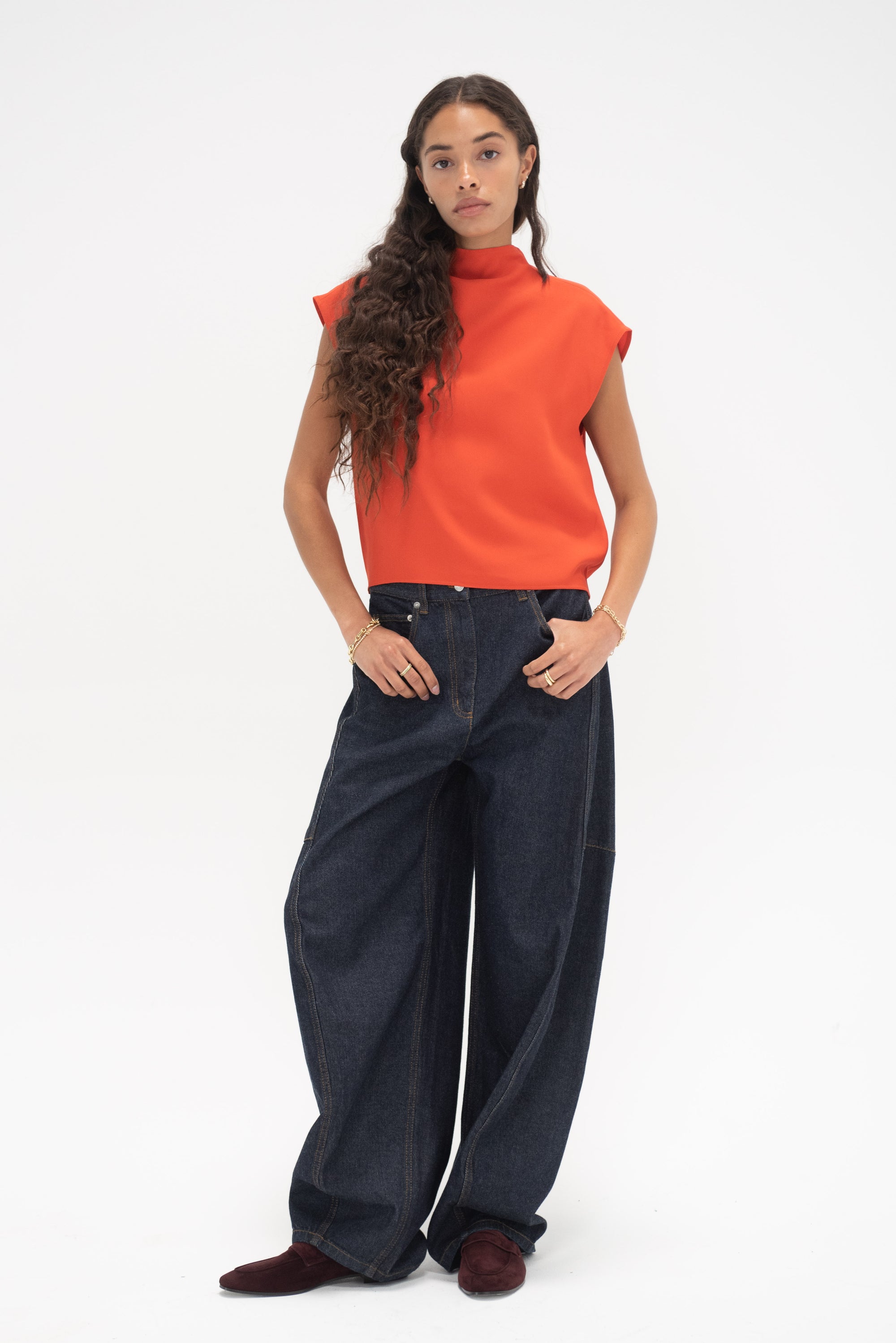 TIBI - Indigo Denim Sid Jean, Dark Denim