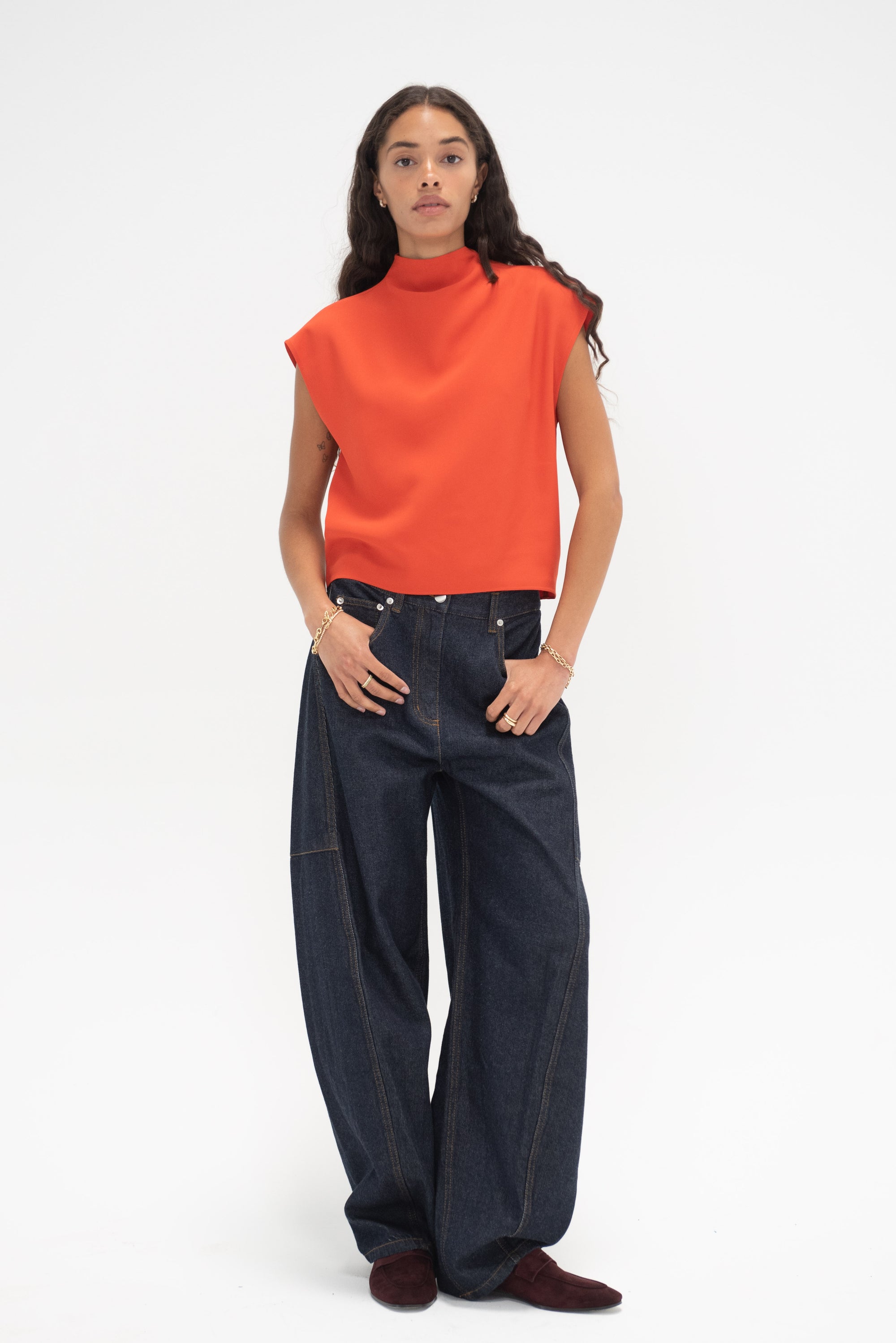 TIBI - Indigo Denim Sid Jean, Dark Denim