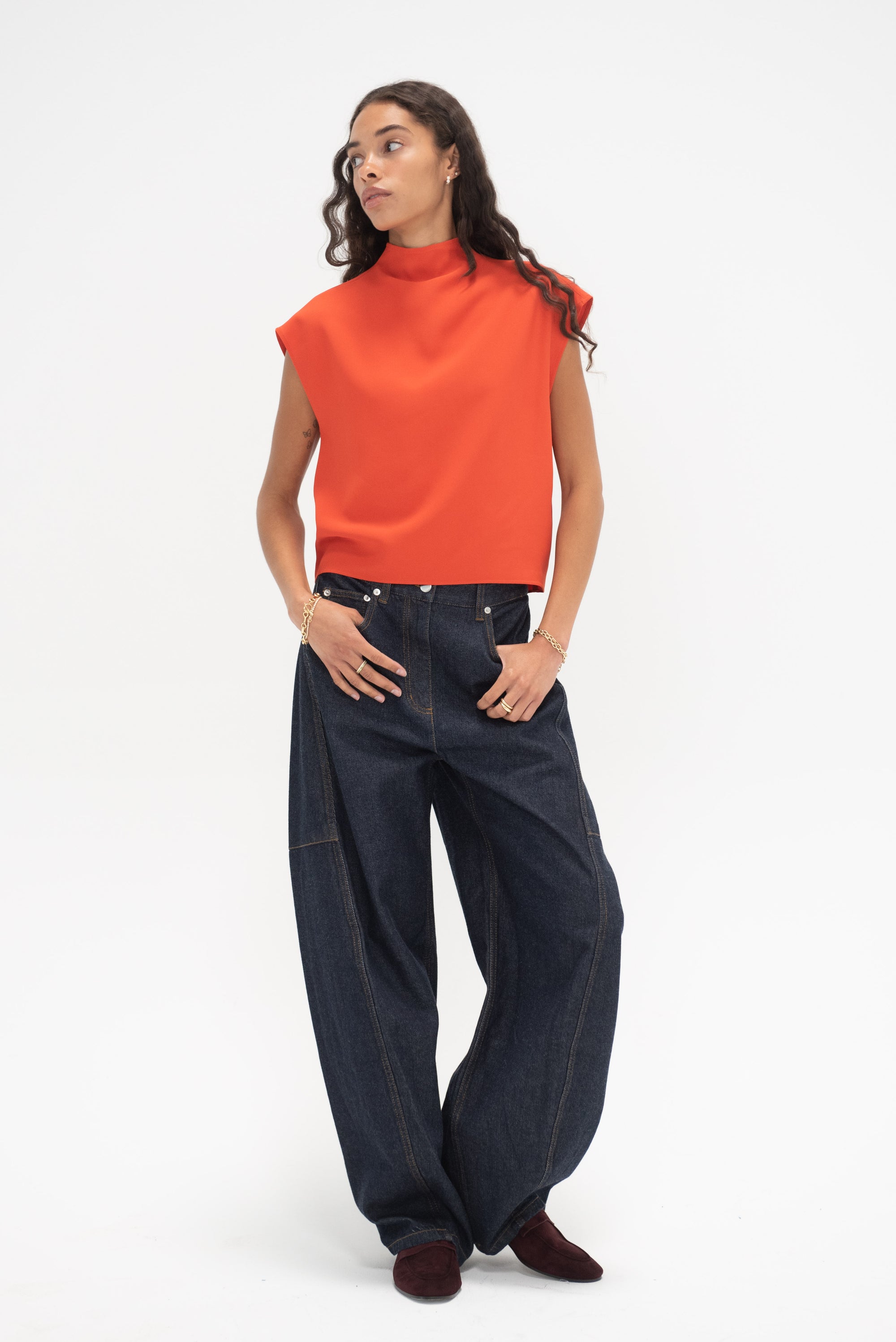TIBI - Indigo Denim Sid Jean, Dark Denim
