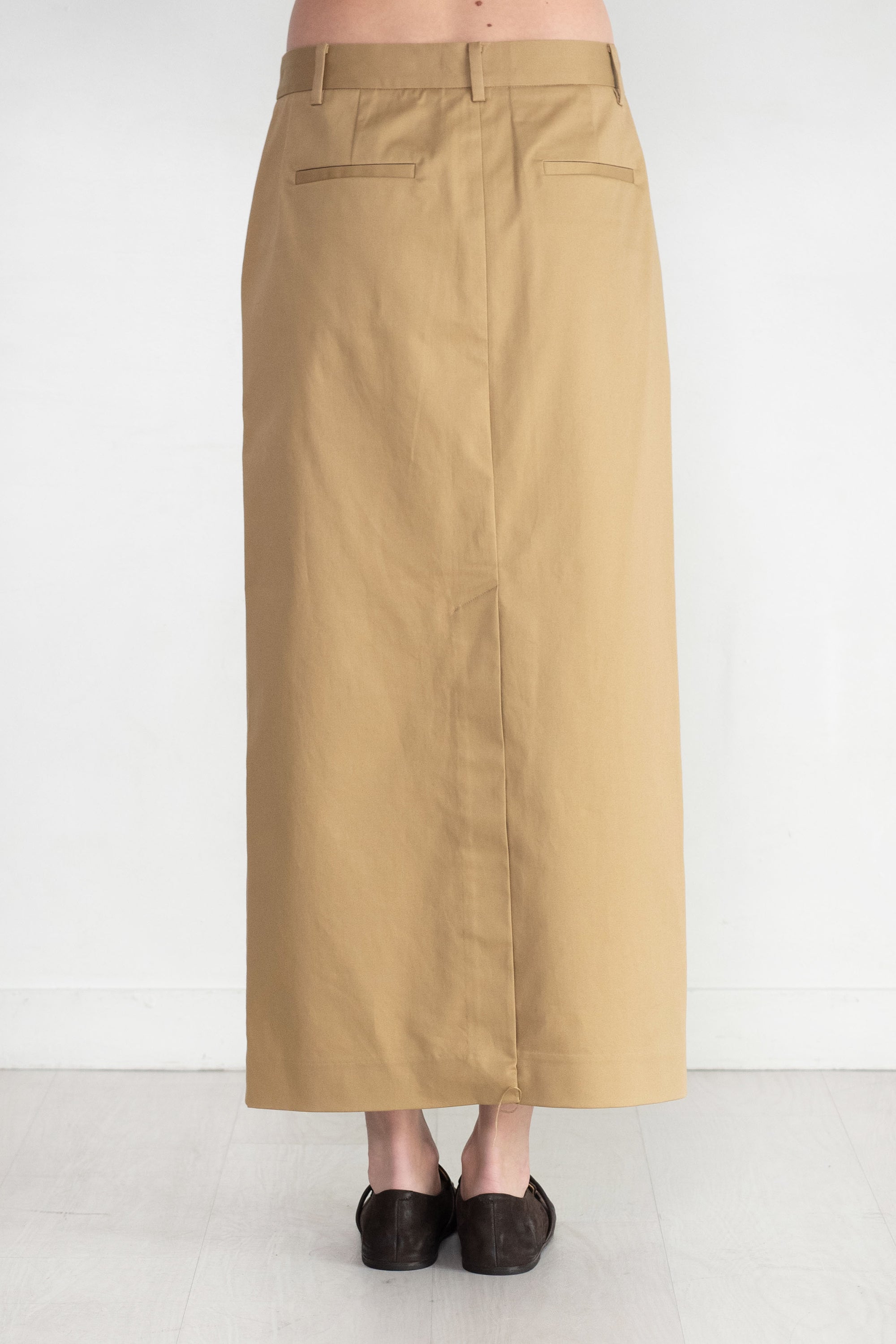 TIBI - Chino Maxi Skirt, Tan
