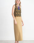 TIBI - Chino Maxi Skirt, Tan