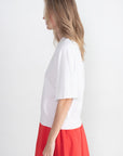 TIBI - Super Fine Gauge Perfect Short Sleeve Men's Pullover, White