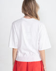 TIBI - Super Fine Gauge Perfect Short Sleeve Men's Pullover, White