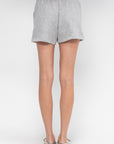 Light Weight Sweatshirting Short Shorts, Heather Grey