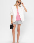 Light Weight Sweatshirting Short Shorts, Heather Grey