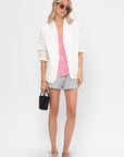 Light Weight Sweatshirting Short Shorts, Heather Grey