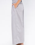 Garment Dyed Silky Cotton Triple Pleat Pant - Short, Grey