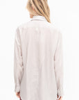 Silk Voile Easy Tuxedo Shirt, Stone
