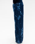 Tie Dye Denim Tuck Jean - Short, Blue Multi