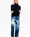 Tie Dye Denim Tuck Jean - Short, Blue Multi