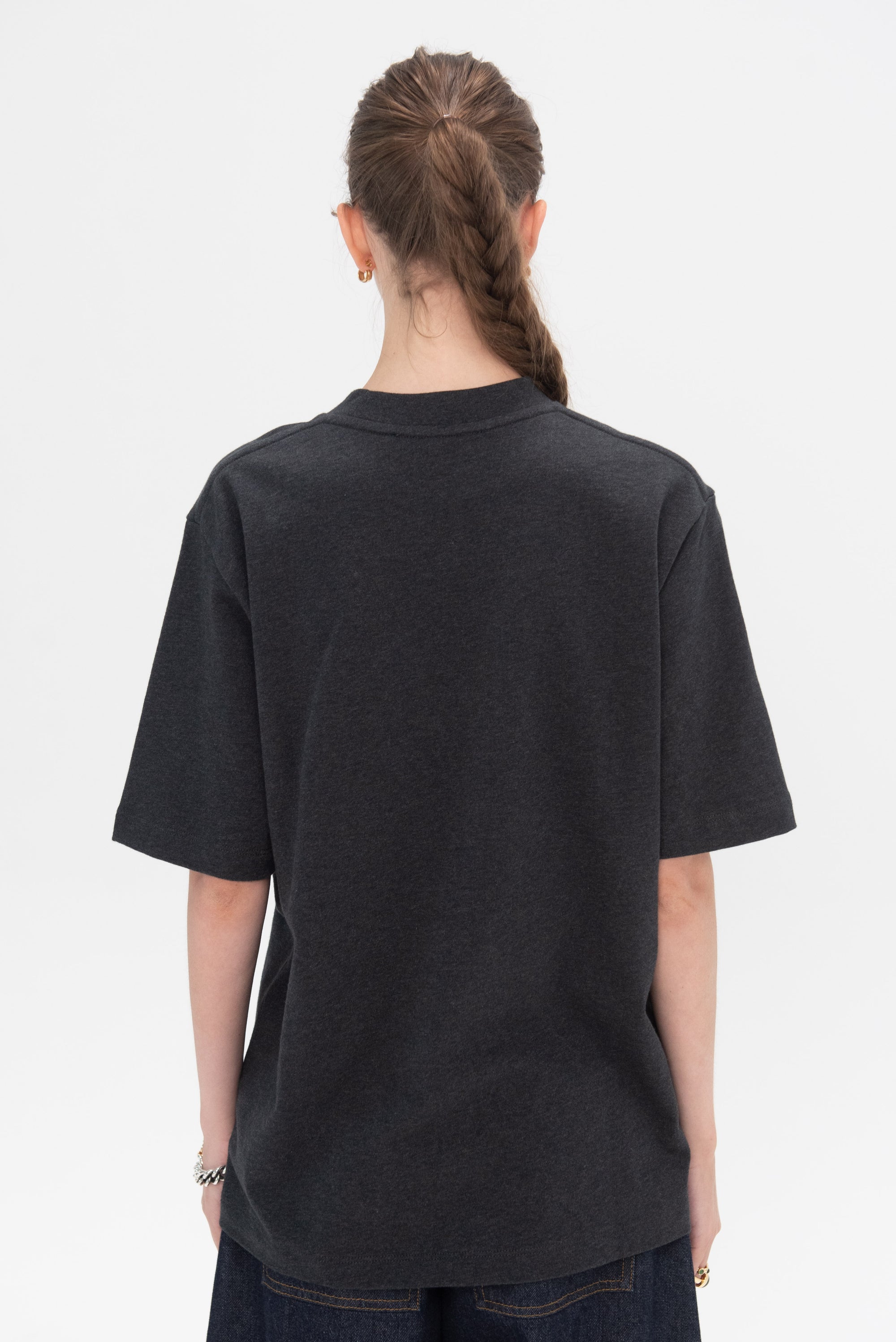 TIBI - Perfect Unisex T-Shirt, Charcoal Grey