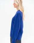 Washable Cashmere Easy V-Neck Sweater, Ink Blue