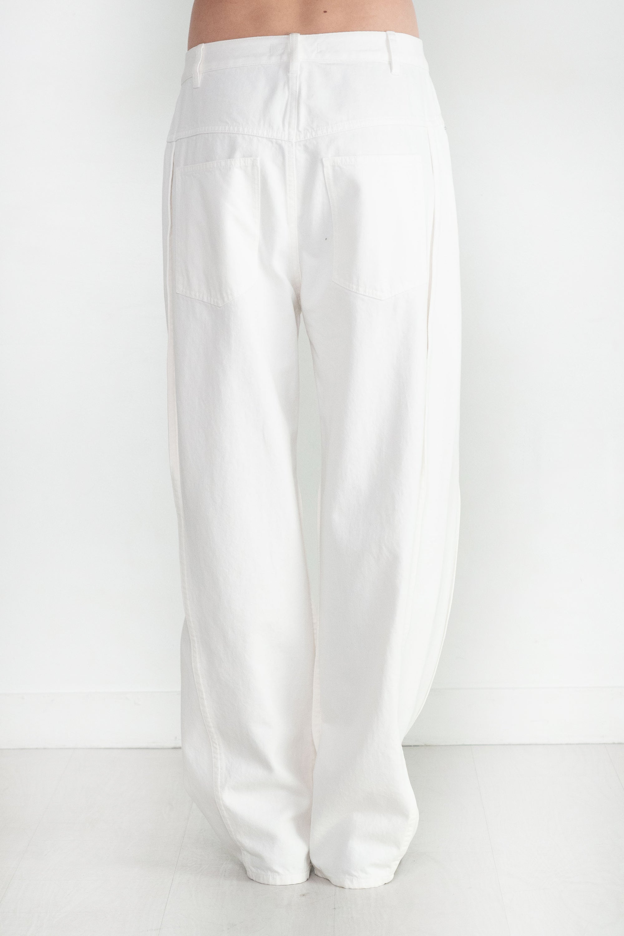 TIBI - Spring Denim Tuck Jean, White