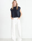 TIBI - Spring Denim Tuck Jean, White