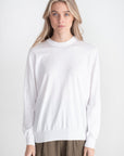 TIBI - Super Fine Gauge Perfect Men's Pullover, White