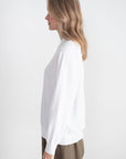 TIBI - Super Fine Gauge Perfect Men's Pullover, White