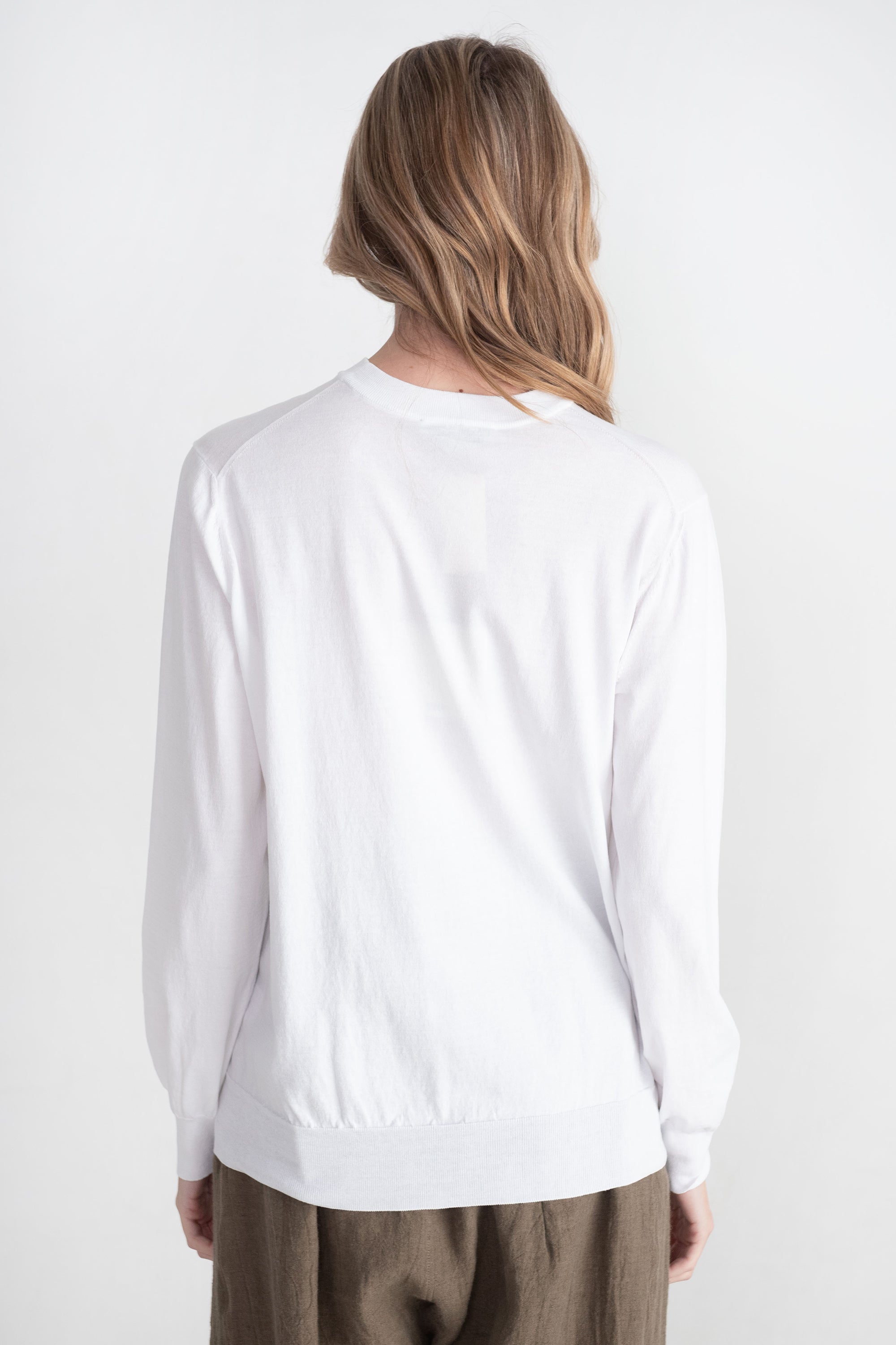 TIBI - Super Fine Gauge Perfect Men's Pullover, White