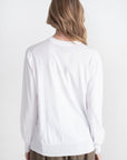 TIBI - Super Fine Gauge Perfect Men's Pullover, White