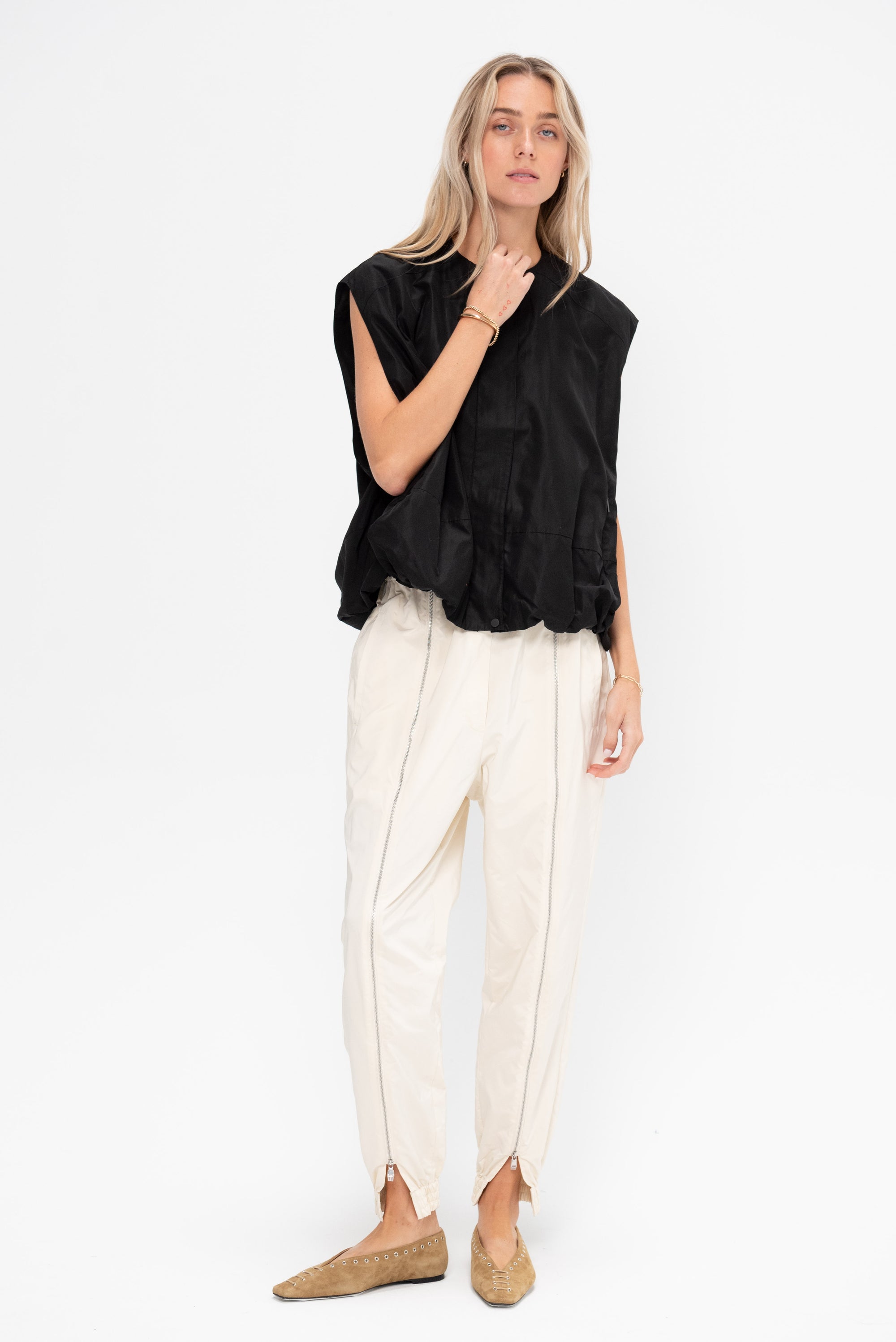 Nylon Zipper Jogger - Short