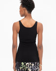 Compact Knit Tank, Black