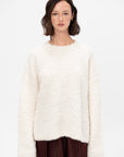 Boxy Bouclé Knit, Milk