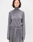 Double-sleeve Turtleneck, Mid-Grey