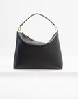 Med Bevel Grained-Leather Bag, Black