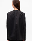 Satin Dinner Jacket, Black