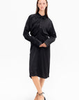 Slouch Shirtdress, Black