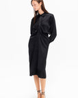 Slouch Shirtdress, Black