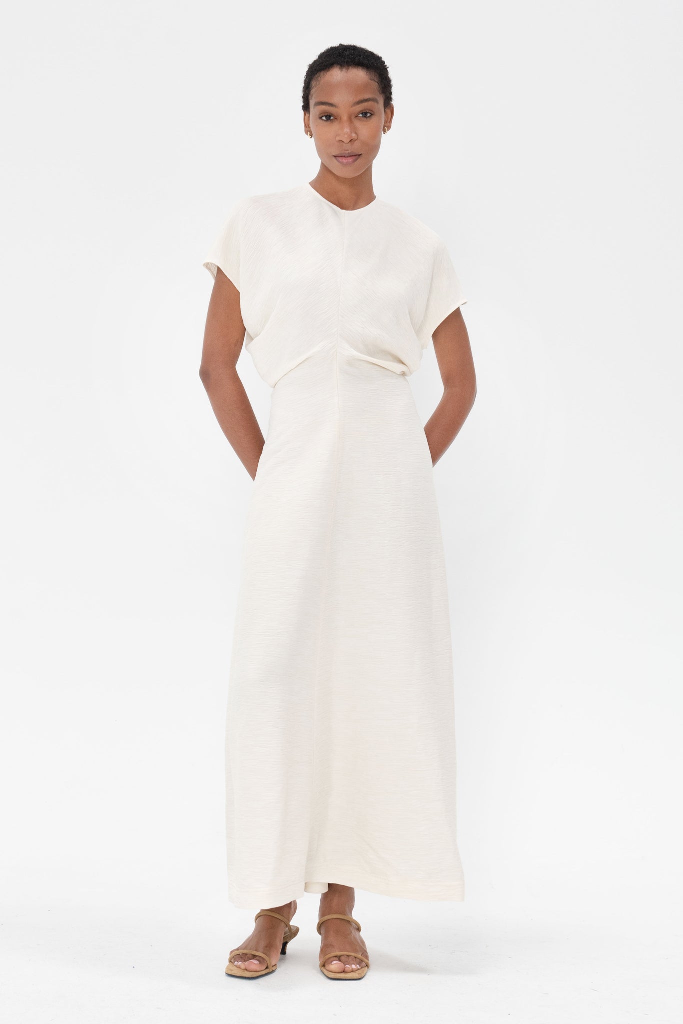 TOTEME - Slouch Waist Dress, Cream