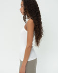 TOTEME - CURVED RIB TANK, WHITE