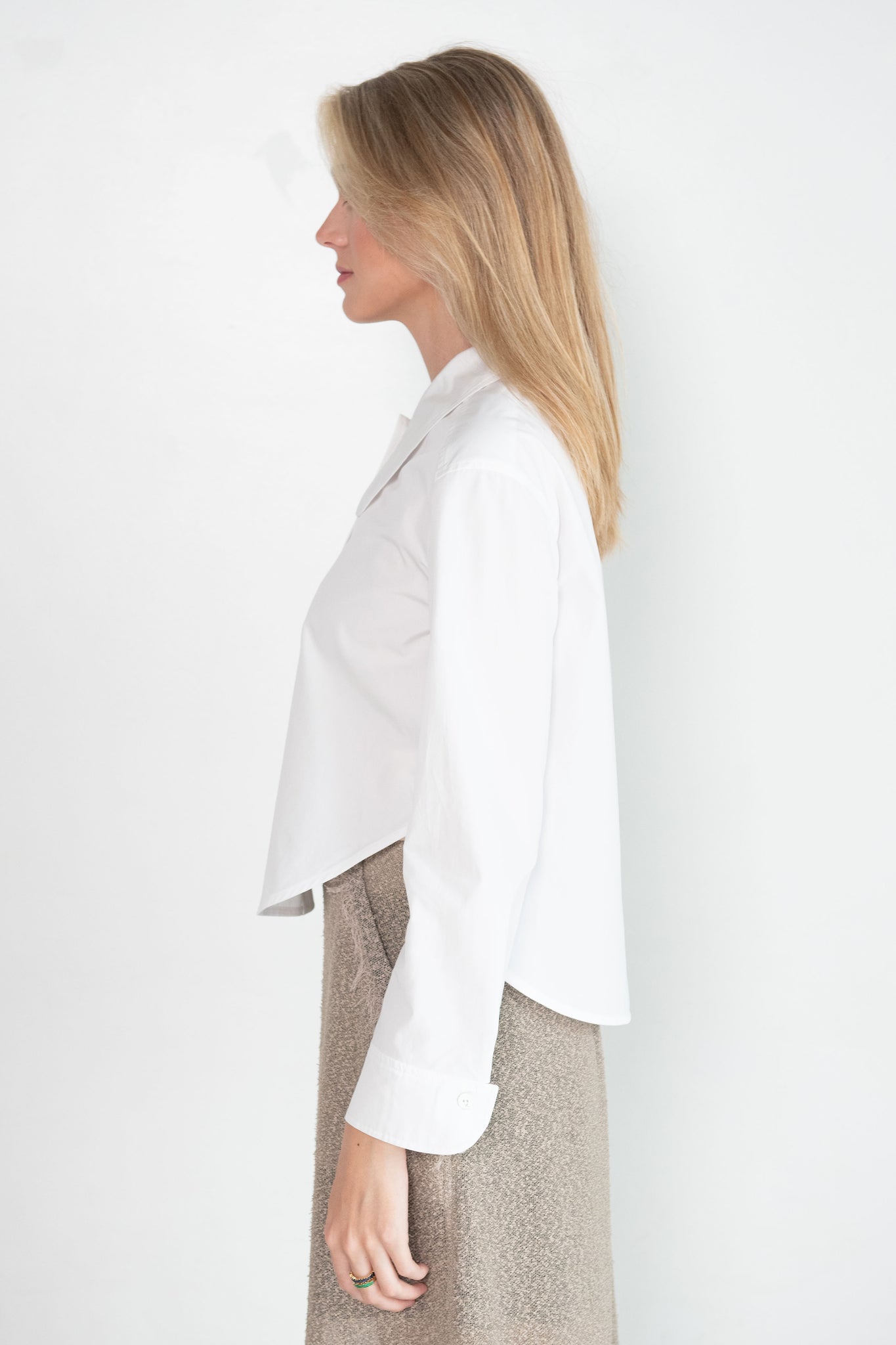 Veronique Leroy - Rounded Collar Shirt, White